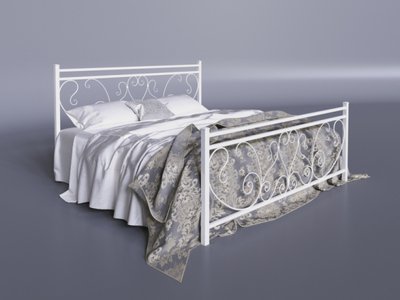 Ліжко полуторне 140х200+ламель Монстера Tenero білий 7458 фото