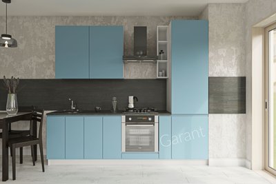 Кухонний комплект Роял Матовий 2,6м Garant пастельно-синій (без стільниці) 13207 фото