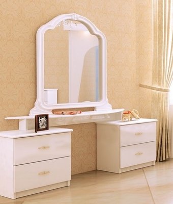 Туалетний столик 4Ш Futura/Футура MiroMark білий глянець 1517 фото