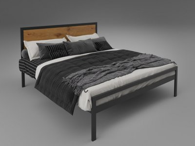 Ліжко полуторне 120х200+ламель Герар Tenero чорний 7451 фото